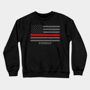 Thin Red Line American Flag Family Crewneck Sweatshirt